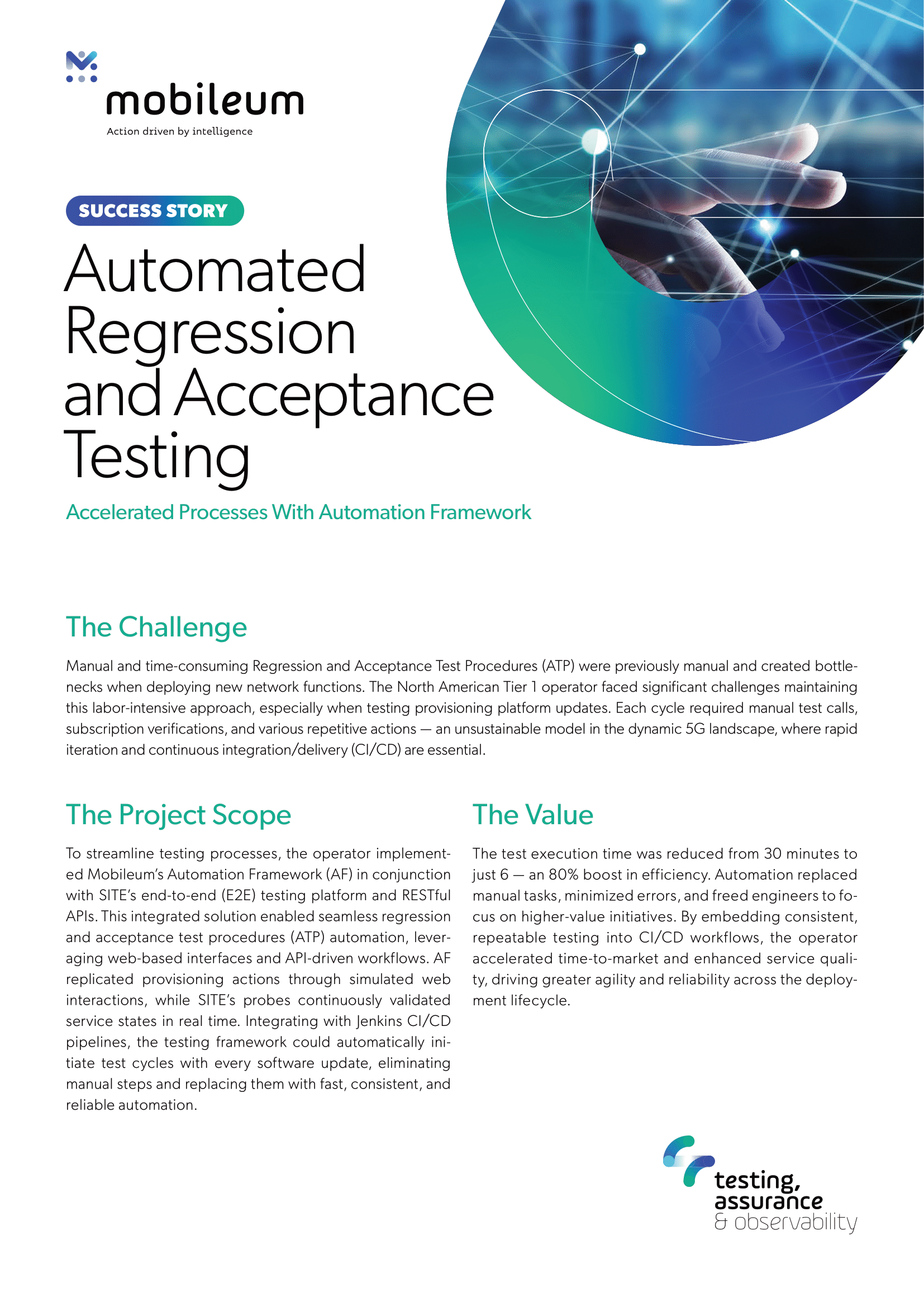 Mobileum   Case Study   Automated Regression and Acceptance Testing